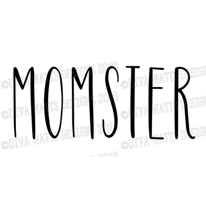 SVG Momster | Halloween Cutting File | Monster | Instant Download | PNG DXF jpg | T-Shirt | Vinyl Stencil htv | Fall | Skinny Long Letters