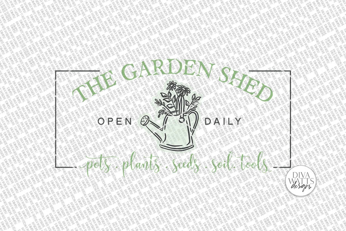 The Garden Shed SVG | Farmhouse Sign | DXF and more