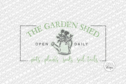 The Garden Shed SVG | Farmhouse Sign | DXF and more