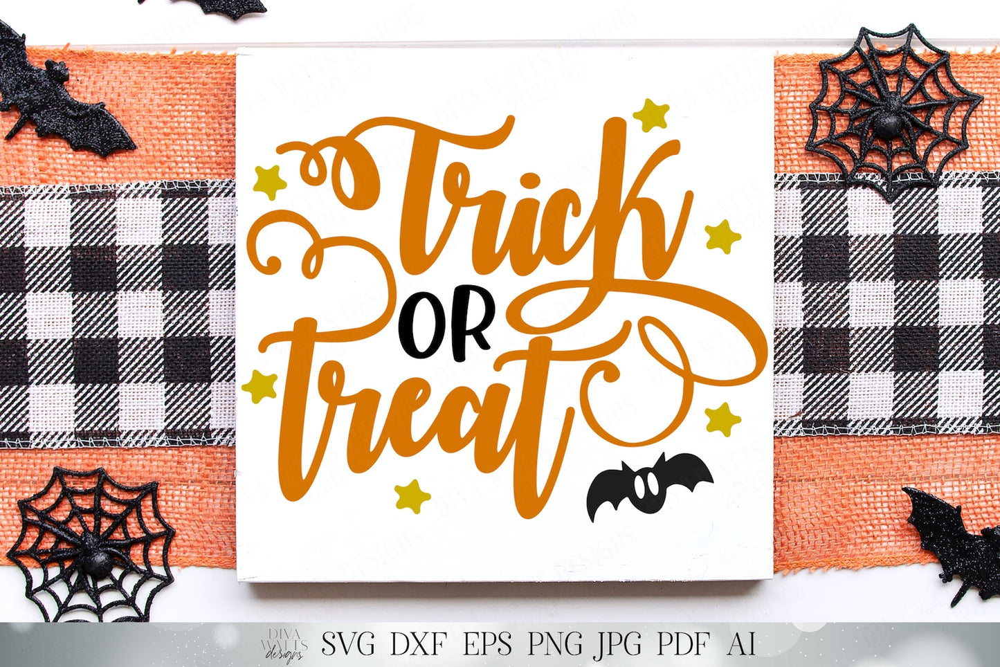 Trick Or Treat | Halloween | Fall Autumn | Cutting File and Printable | SVG DXF JPG and More!