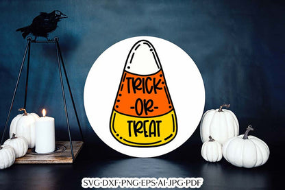 Trick Or Treat Candy Corn SVG | Halloween Design