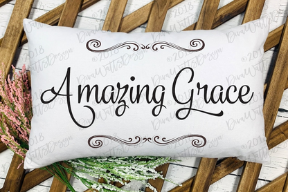 SVG Amazing Grace | Farmhouse | Hymn | Art | Vinyl Stencil | Cutting File | Instant Download | DXF | PNG