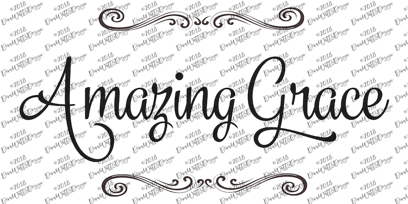 SVG Amazing Grace | Farmhouse | Hymn | Art | Vinyl Stencil | Cutting File | Instant Download | DXF | PNG