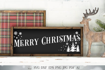 Merry Christmas SVG | Scenery SVG | Snowflakes SVG | Trees svg | Farmhouse Sign | dxf and more!