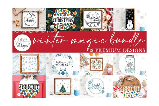 Winter Magic SVG Bundle - Christmas Sign Making Bundle