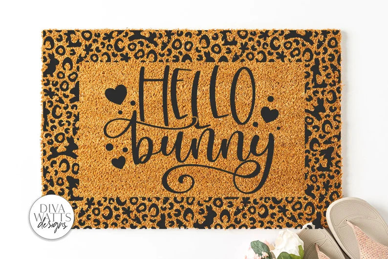 Hello Bunny Doormat SVG | Easter Design