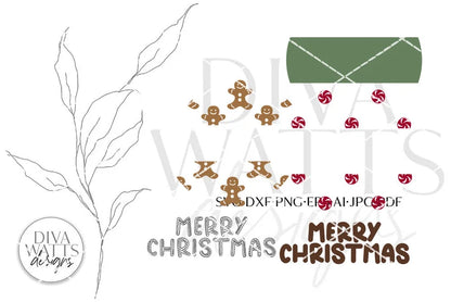 Merry Christmas SVG | Gingerbread Christmas / Winter Round Design