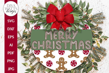 Merry Christmas SVG | Gingerbread Christmas / Winter Round Design