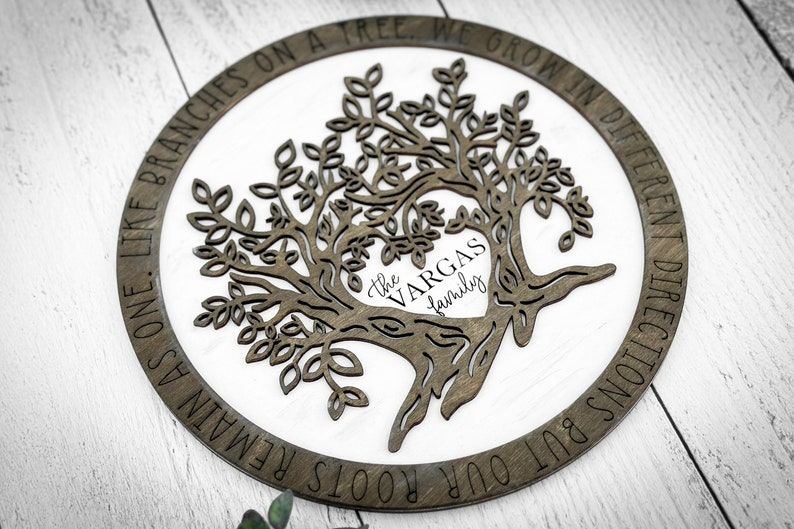 Like Branches On A Tree Family Glowforge SVG | Farmhouse Laser Design