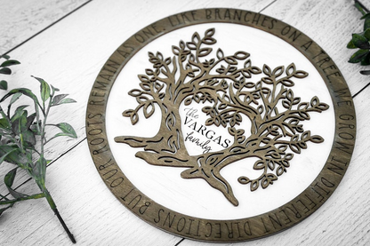 Like Branches On A Tree Family Glowforge SVG | Farmhouse Laser Design