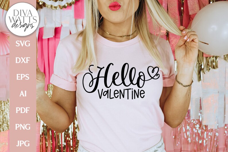 Hello Valentine SVG | Valentine's Day Design