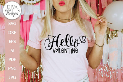 Hello Valentine SVG | Valentine's Day Design