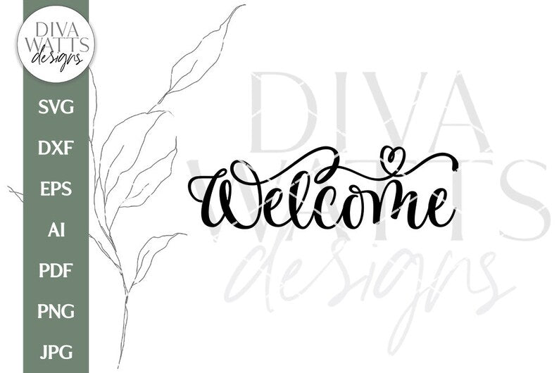 Welcome With Heart SVG | Valentine's Design