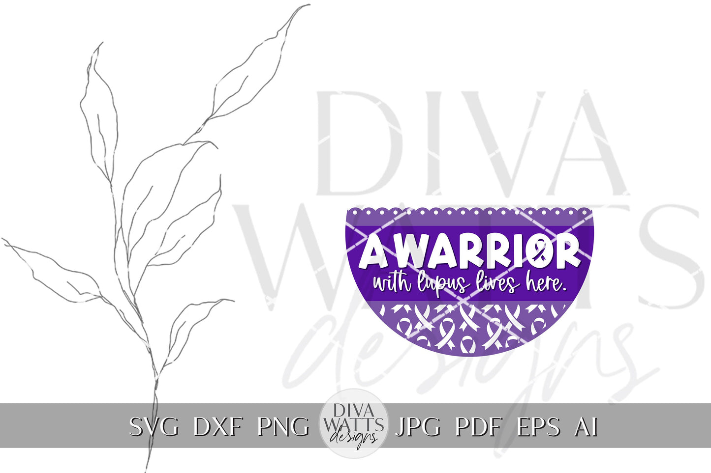 A Warrior With Lupus Lives Here SVG Warrior SVG Awareness Ribbon svg Lupus Door Hanger svg auto immune disease svg Cricut svg Lupus svg