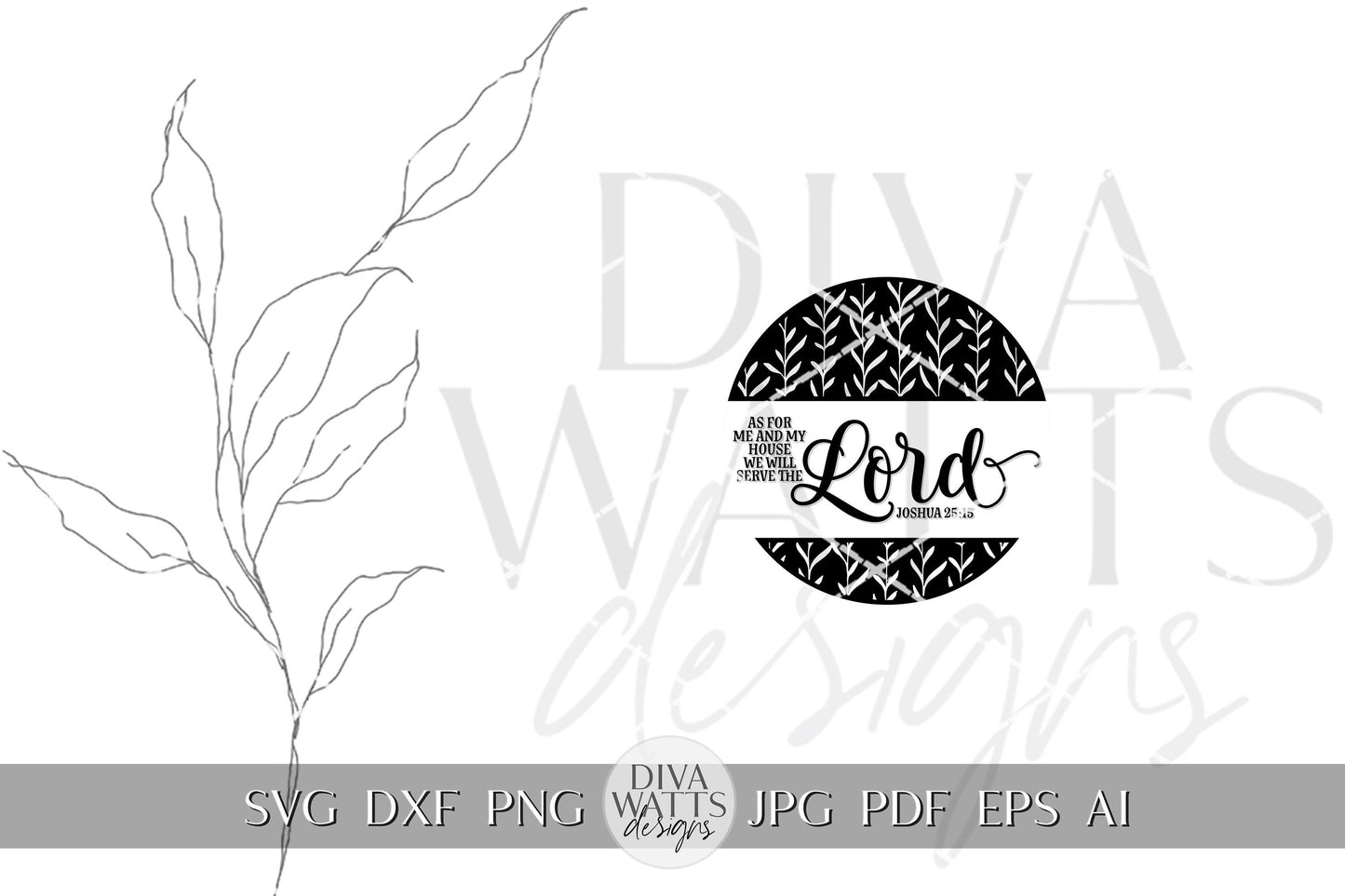 As For Me And My House We Will Serve The Lord SVG Christian Door Hanger svg Christian svg Christian Verse svg Bible Verse svg Cricut svg