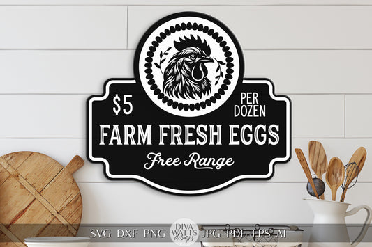 Farm Fresh Eggs SVG Eggs for Sale svg Chicken svg Chicken decor svg Kitchen sign svg Chicken Sign svg Eggs svg Eggs for Sale Sign Cricut svg