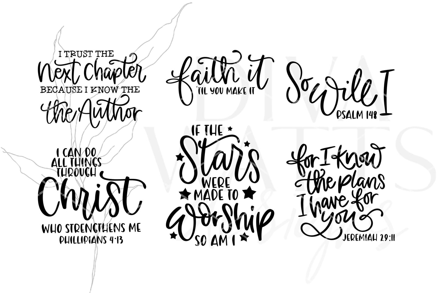 Christian Bundle SVG Scripture Bundle Jesus SVG Religious SVG Bundle Bible Verse Bundle Hand Lettered svg Bundle for Cricut Silhouette svg