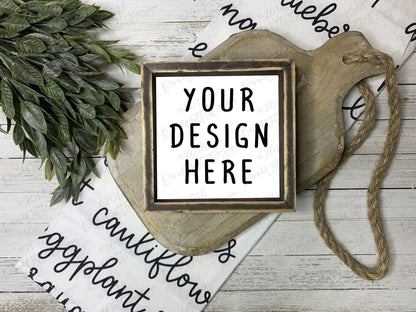 Tiered Tray Mock-Up | Farmhouse Rustic | 4 JPG | Mockups | Decor | Product Prop Display Small Sign | Styled Photography Set