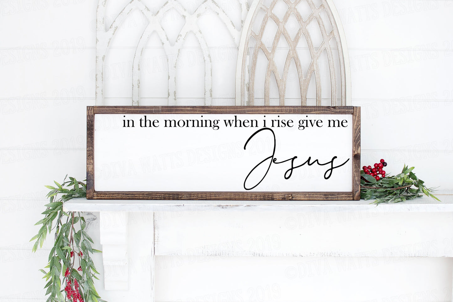 SVG In The Morning When I Rise Give Me Jesus | Cutting File | Farmhouse  Bedroom Sign Art | Vinyl Stencil htv | DXF png eps jpg