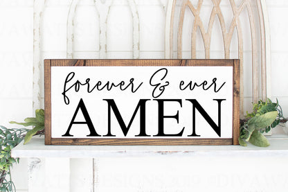 SVG Forever & Ever Amen | Cutting File | Vinyl Stencil HTV | DXF png eps jpg | Wedding Anniversary Engagment | Vinyl Stencil htv Sign