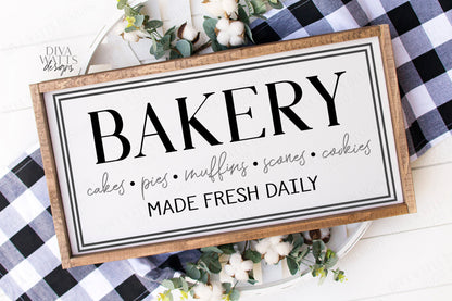 SVG | Bakery | Cutting File | Modern Farmhouse Style | Cakes Pies Muffins Scones Cookies | Kitchen Sign | Vinyl Stencil HTV |