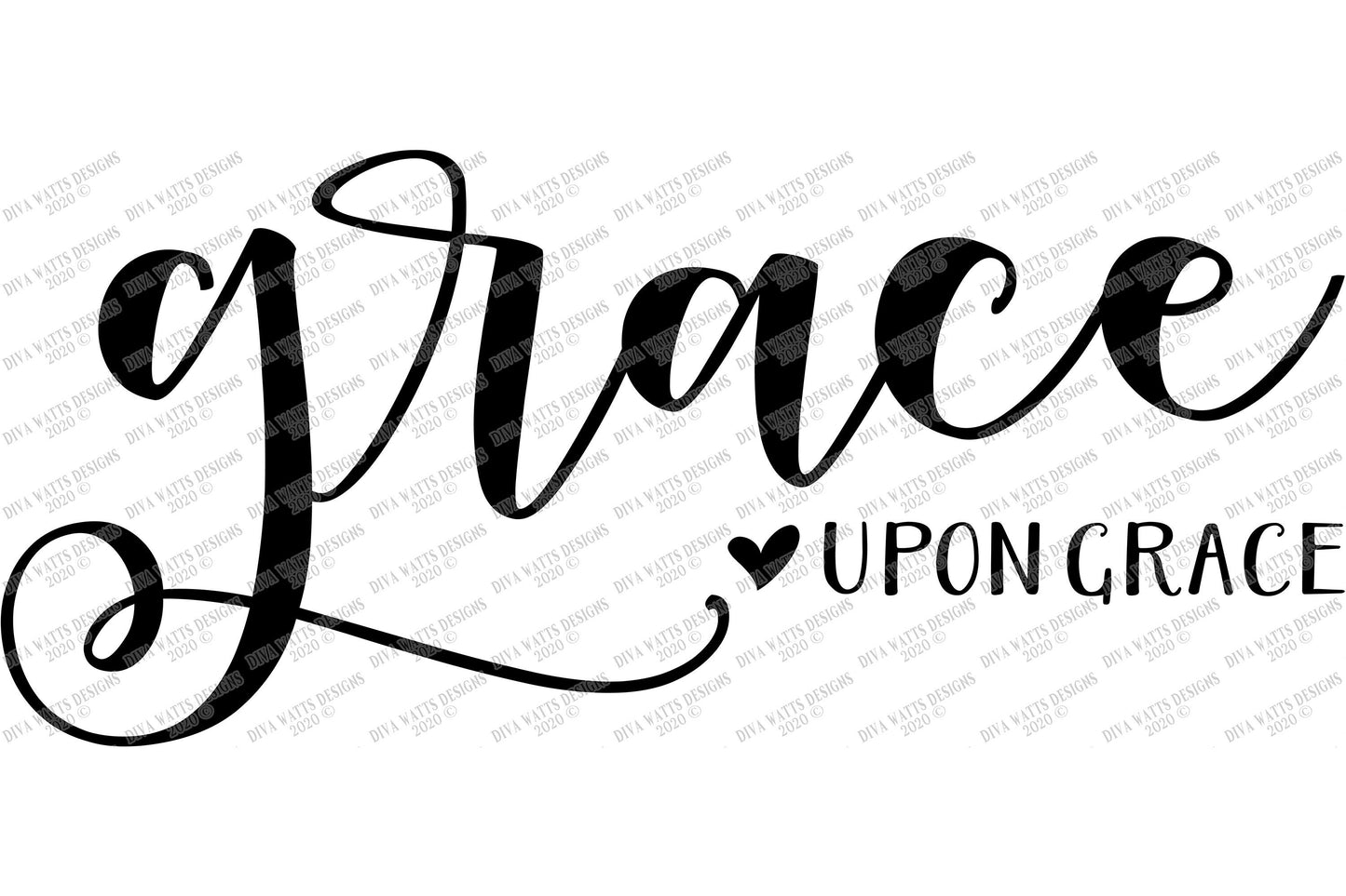 SVG | Grace Upon Grace | Cutting File | Farmhouse Style Sign | Vinyl Stencil HTV | Nursery Bedroom Home | Christian | png eps jpg pdf ai