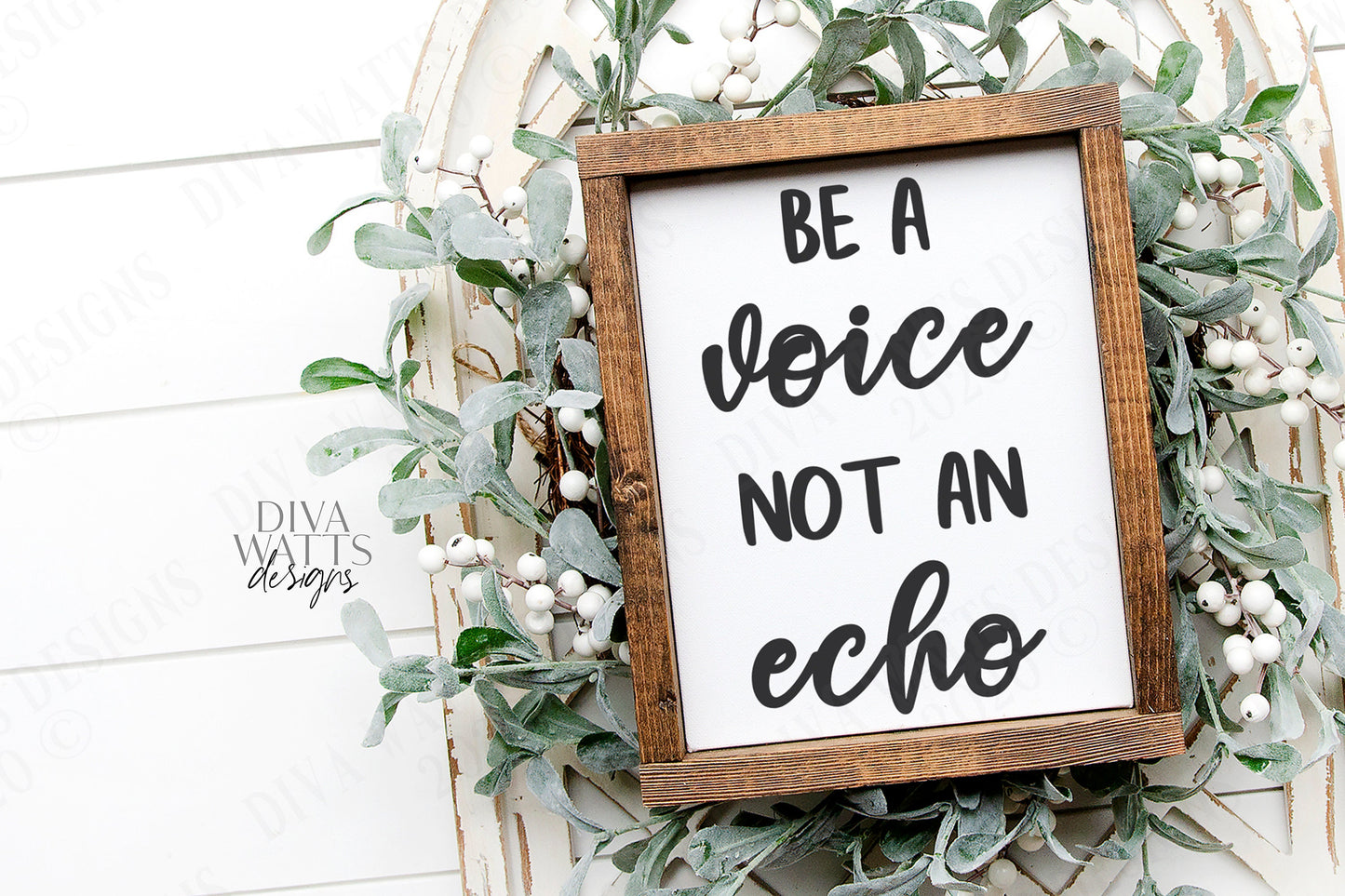 SVG | Be A Voice Not An Echo | Cutting File | Inspirational Motivational | Vinyl Stencil HTV | Farmhouse Sign Shirt Tote | png eps jpg ai