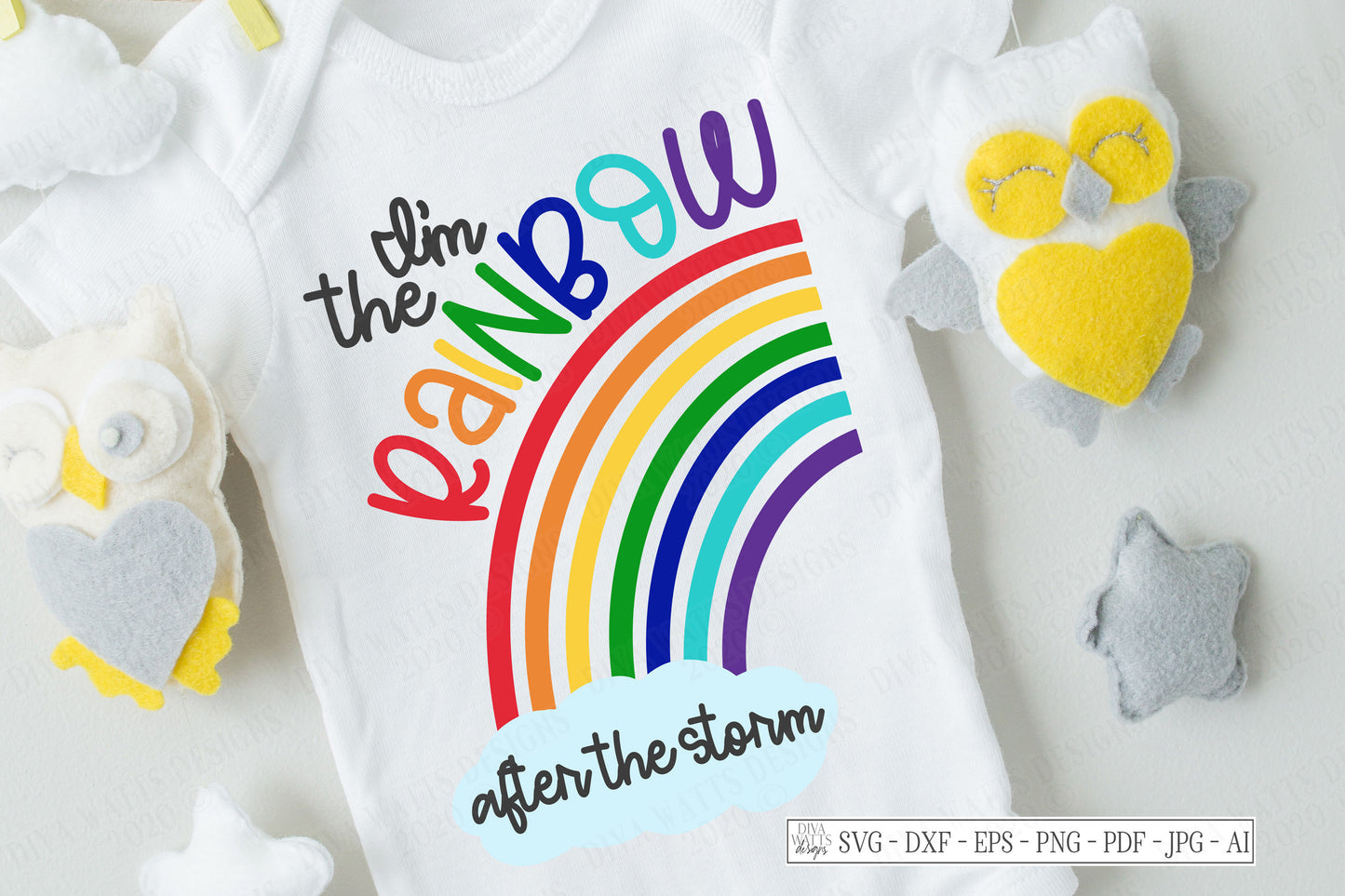 SVG | I'm The Rainbow After The Storm | Cutting File | Miscarriage Still Birth Baby Child Loss | Bodysuit Sign Shirt | Vinyl Stencil HTV DXF