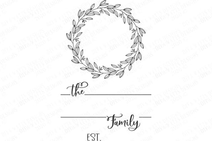 SVG Family Monogram Sign | Cutting File | Last Name | Add Your Text & Font | Customize Personalize | Vinyl Stencil HTV Instant Download PNG