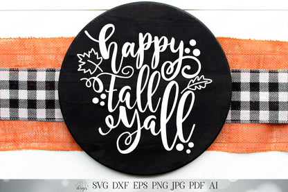 Happy Fall Y'all SVG | Autumn Design