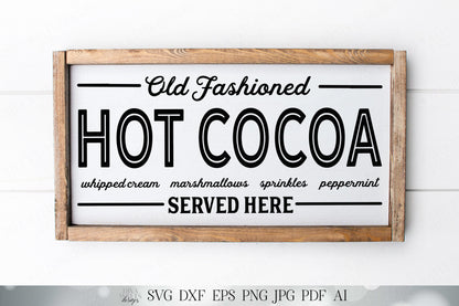 Old Fashioned Hot Cocoa SVG | Christmas Kitchen Design