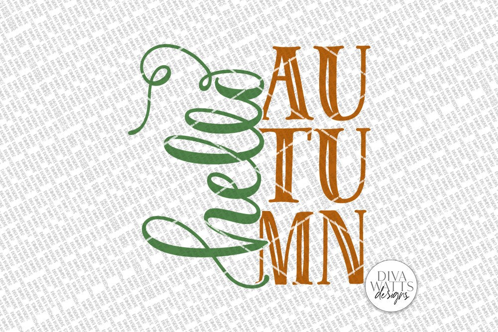 Hello Autumn SVG | Farmhouse Fall Sign | DXF and more