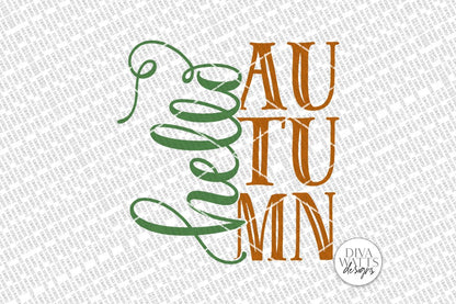 Hello Autumn SVG | Farmhouse Fall Sign | DXF and more