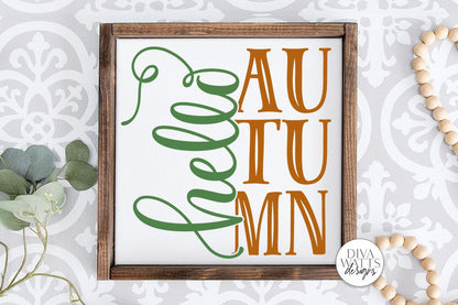 All Seasons SVG Bundle  | Hello Spring | Hello Summer | Hello Autumn | Hello Winter | Farmhouse Sign Set | DXF and More