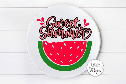 Sweet Summer SVG | Watermelon Sign | Farmhouse Sign | DXF and More