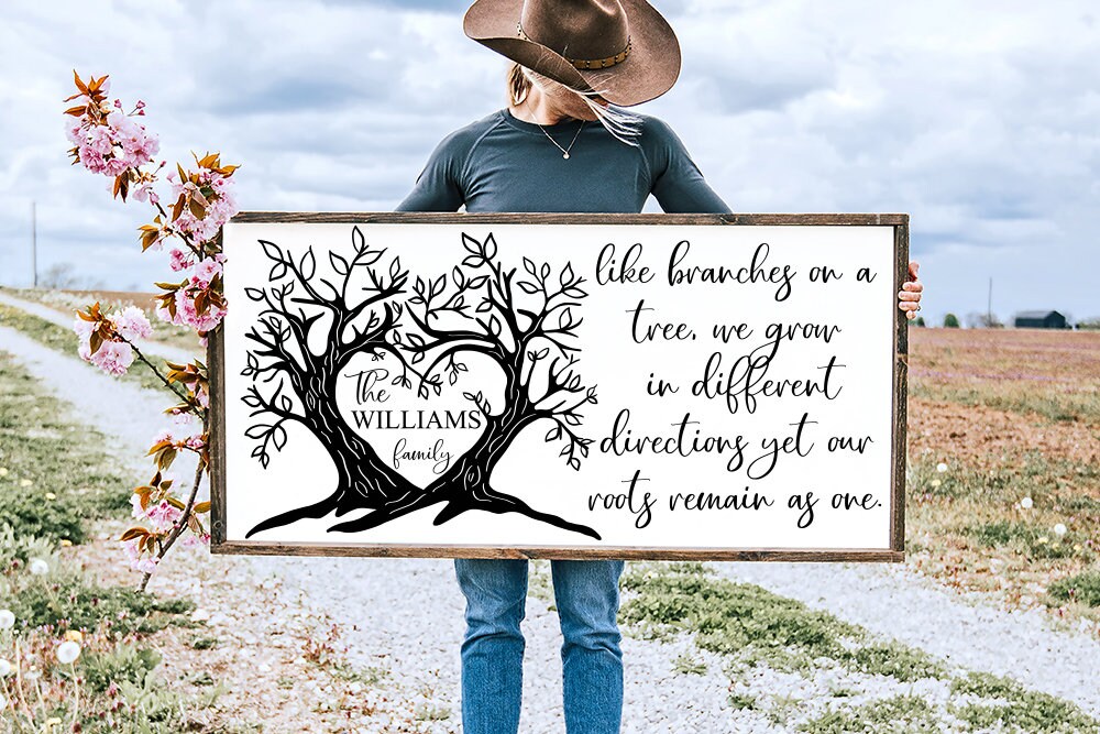 Like Branches On A Tree SVG | Family Tree Customizable Design For Sign