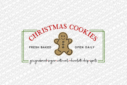 Christmas Cookies SVG | Farmhouse Christmas Sign Design | DXF and More