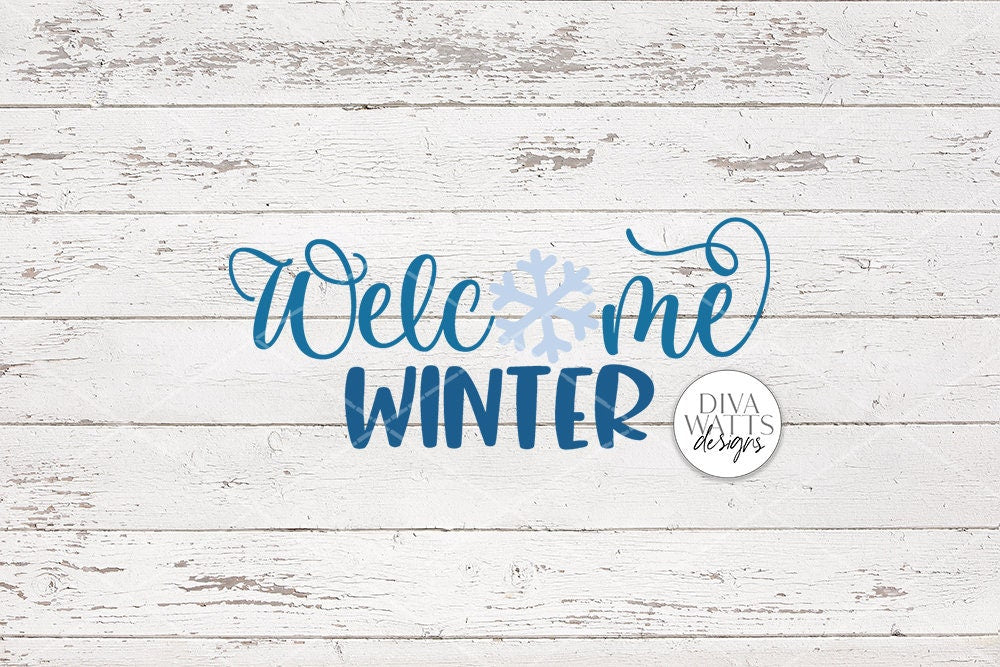 Welcome Winter SVG | Christmas Round Sign Design