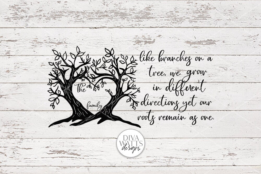 Like Branches On A Tree SVG | Family Tree Customizable Design For Sign