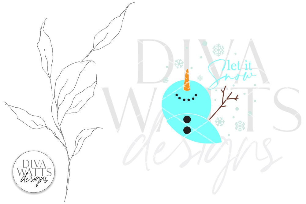 Let It Snow SVG | Round Christmas / Winter Design