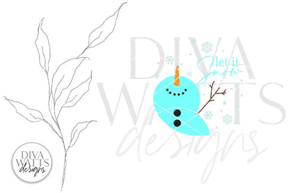 Let It Snow SVG | Round Christmas / Winter Design