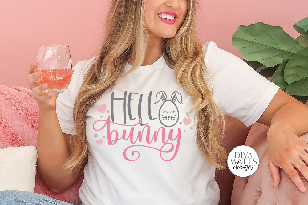 Hello Bunny SVG | Easter Design