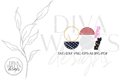 Welcome SVG for Glowforge | Patriotic 4th of July Round Sign Design