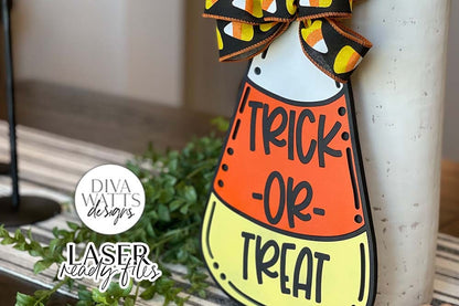 Trick Or Treat Candy Corn Glowforge SVG | Halloween Design