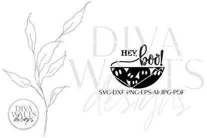 Hey Boo SVG | Halloween Door Hanger Design