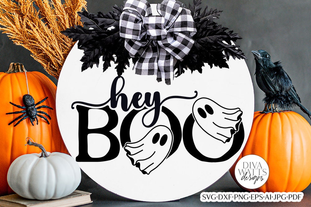 Hey Boo SVG | Halloween Fall Design