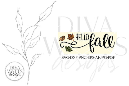 Hello Fall SVG | Autumn Round Design