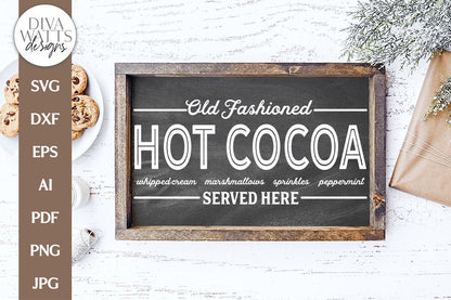 Old Fashioned Hot Cocoa SVG | Christmas Kitchen Design