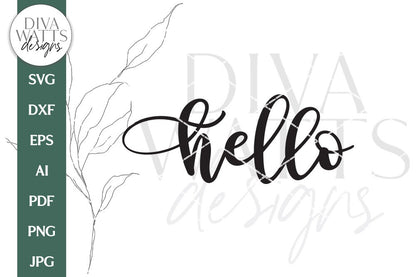 Hello SVG | Farmhouse Sign | Door Hanger Design