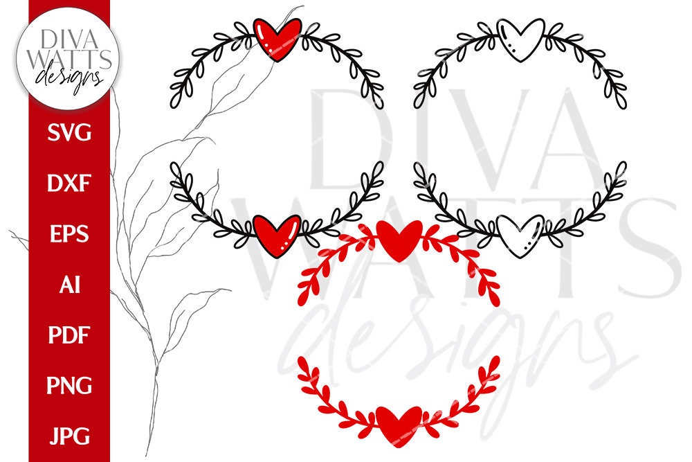 Heart Wreath SVG | Valentine's Day Design